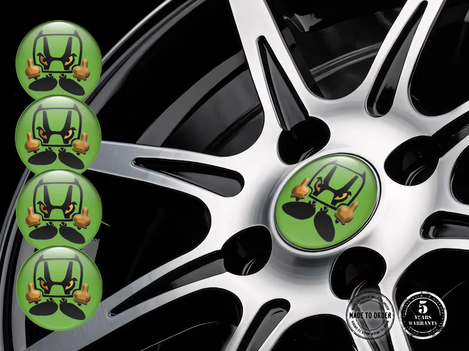 Domed Badges Logo Stylish Wheel Stickers